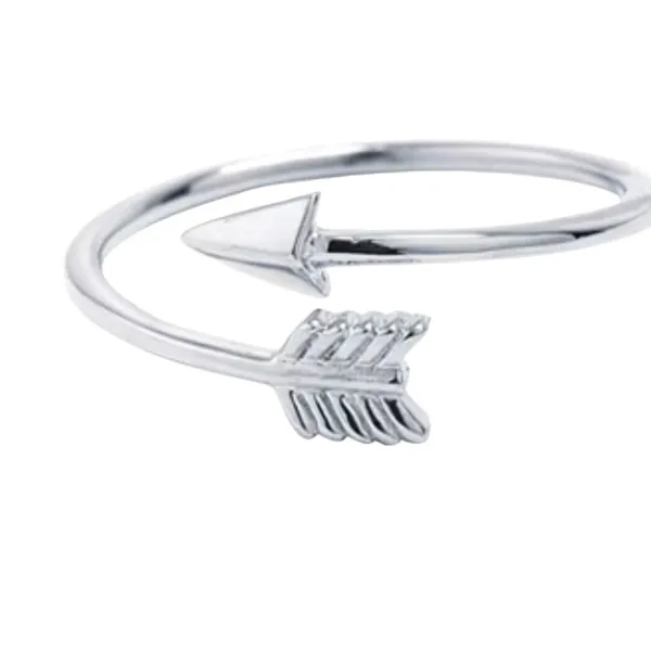 NEW 925‎ Sterling Silver Arrow Bypass Ring Women Adjustable Silver Ring - Image 9