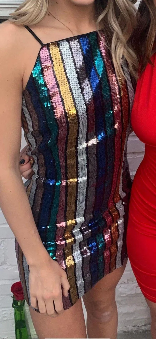 Altar'd State Striped Sequin Dress - Image 2