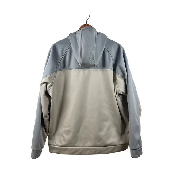 New Balance Womens Size Medium Colorblock‎ Hooded Zip Up Jacket Light Blue Grey - Image 4