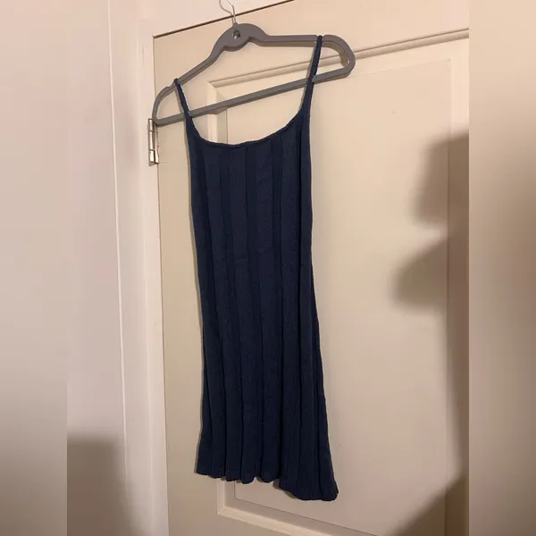 FP Beach Free‎ People Stellar Blue Mini Tank Knit Sweater Dress Summer Beachy - Image 3