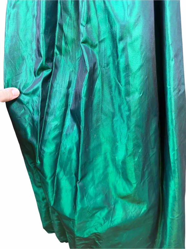 Lorelie Vintage Emerald Lace Tulle Bow Prom Dress Romantic Gothic Ethereal Sz 10 - Image 12