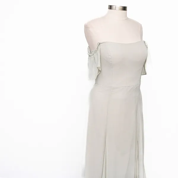 Jenny Yoo - ‎ Bridesmaid Elsie Off The Shoulder Flutter Sleeve Chiffon Dress - Image 8