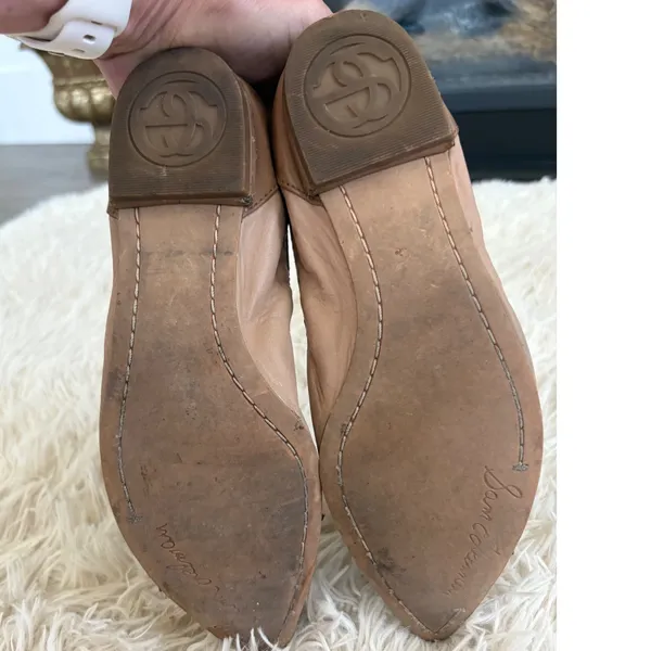 Sam Edelman Pointed Toe Ballet Flats‎ Leather Bow Accent Brown Shoes 6.5 - Image 6