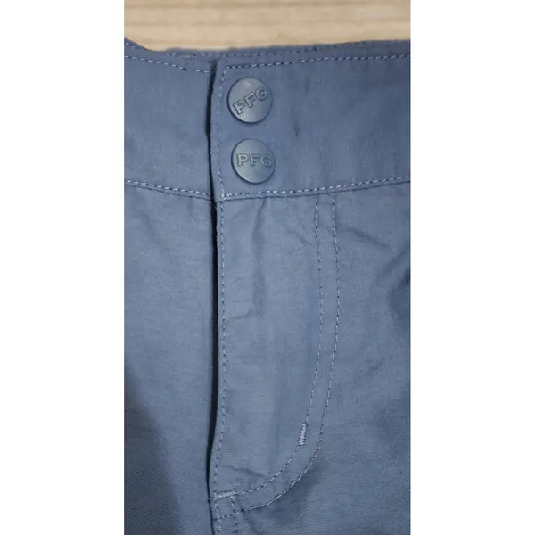 Columbia PFG Omni‎ Shade Women's XL Blue Fishing Shorts Utility Zip Pockets - Image 2