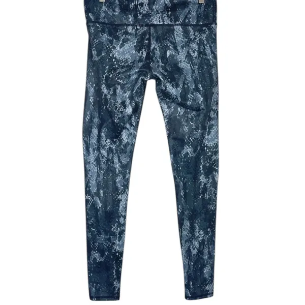 Alo Yoga Python Snakeskin Airbrush Athletic Gray Blue Leggings S - Image 4