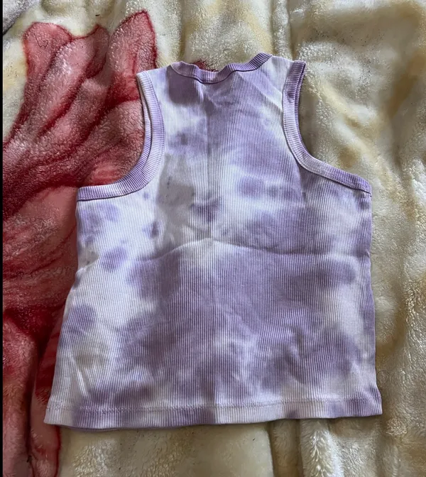 Coca-Cola Fanta Purple Tie Dye Razor Cropped Tank - Image 2