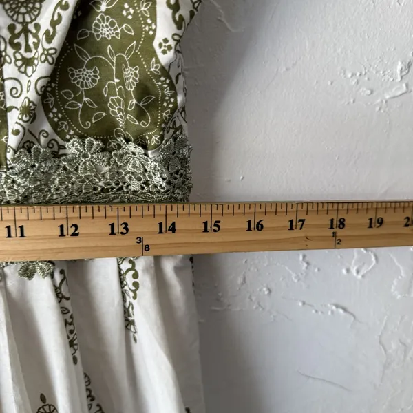Y Apparel Dress Y2k Fairy Small White Green Boho Sundress‎ Crochet Lace Midi - Image 5