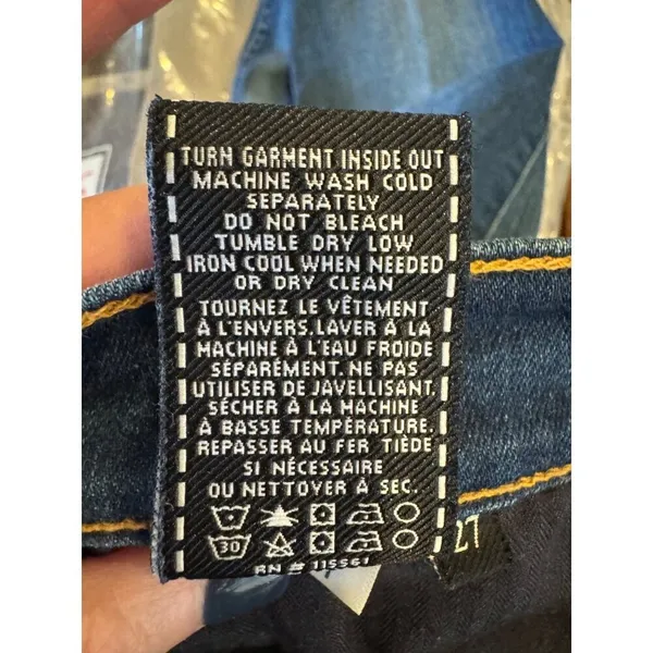 7‎ For All Mankind Jeans Women 27 Medium Wash Denim Distressed The Ankle Skinny - Image 11