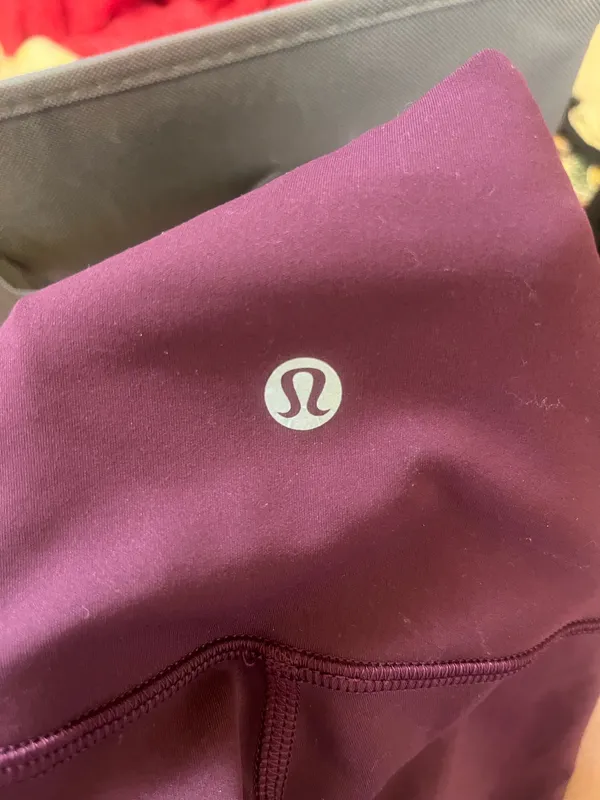 Dark Red Lululemon Leggings - Image 4