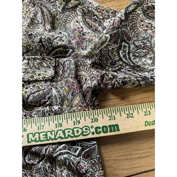 Ann Taylor LOFT Paisley‎ Long Sleeve Blouse Top Size Medium Boho Peasant Flowy - Image 5