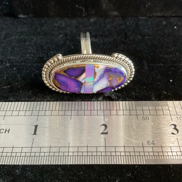 Purple Mojave & Opal With 925 Sterling Silver Ring Size 8 - Image 2