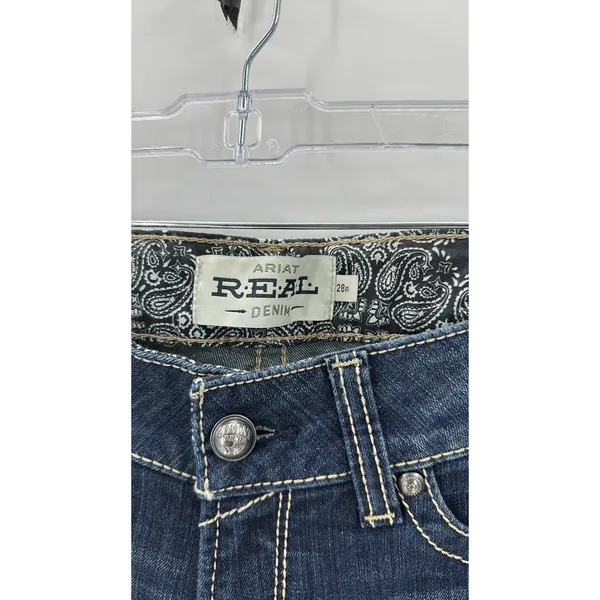 Ariat Spitfire Real Riding Jean size 28 bootcut dark wash western rodeo farm - Image 5