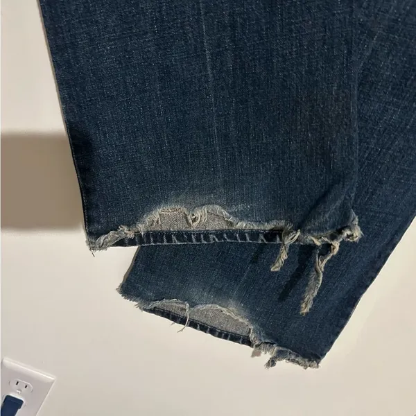 Vintage American Eagle Hipster‎ Bootcut Mid Rise Denim Blue Jeans Size 14 - Image 7