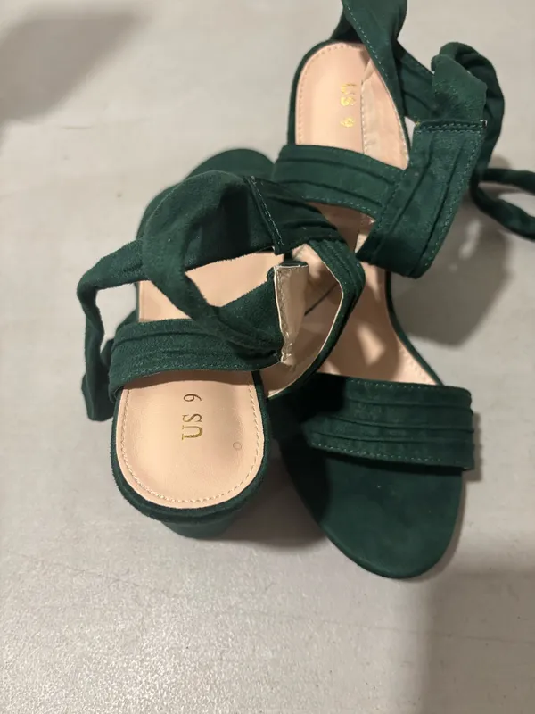 Allegra K Green elegant heel sandals - Image 2