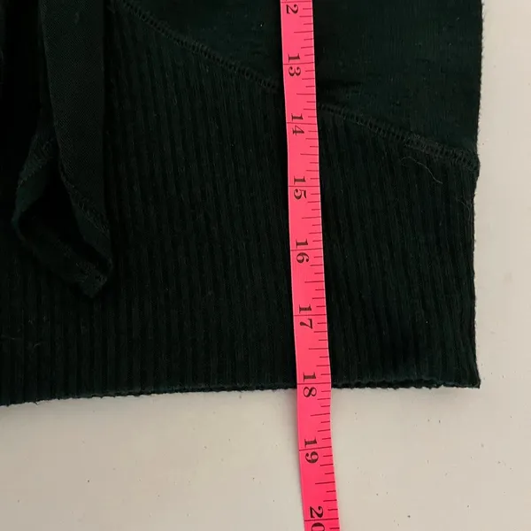 Abercrombie & Fitch Tie Front Sweater‎ Top Long Sleeve Green Soft A&F Cozy Small - Image 7