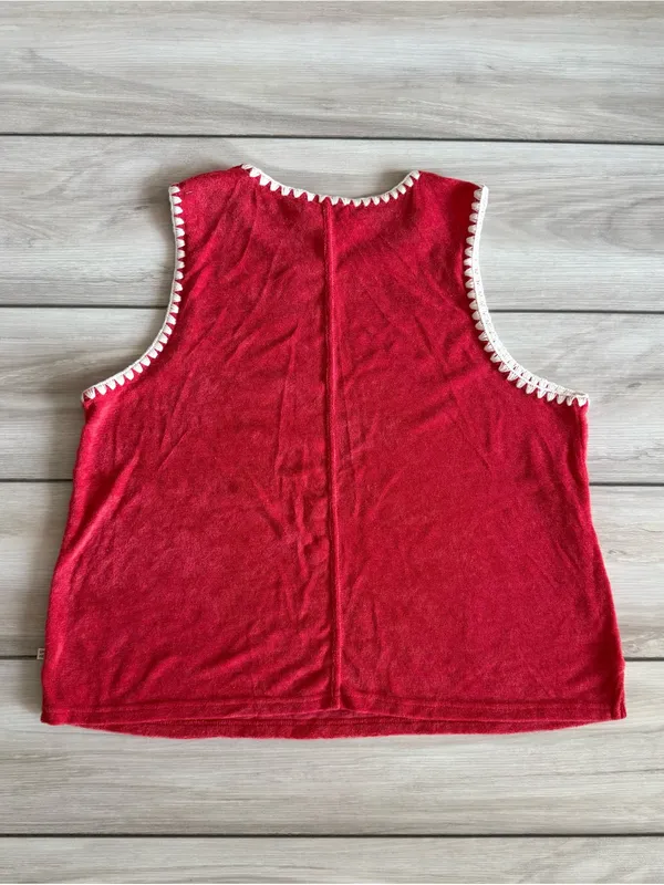 Marine Layer Towel Terry Shell Tank Red Large NWT STITCH FIX - Image 7