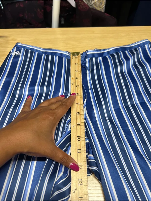 Lauren Ralph Lauren Gatsby II Striped Satin Pajama Lounge Pants Size M - Image 10