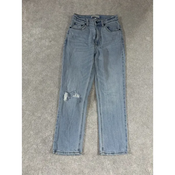 Abercrombie‎ & Fitch the ankle straight ultra high rise jeans size 26/2 - Image 3