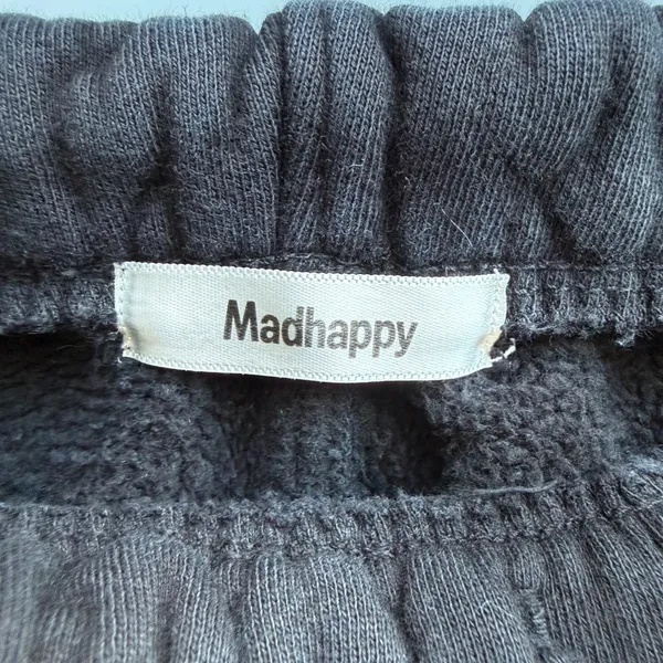 Madhappy Womens Heritage Sweatshorts Black Cotton Fleece Logo Shorts Size‎ M - Image 5