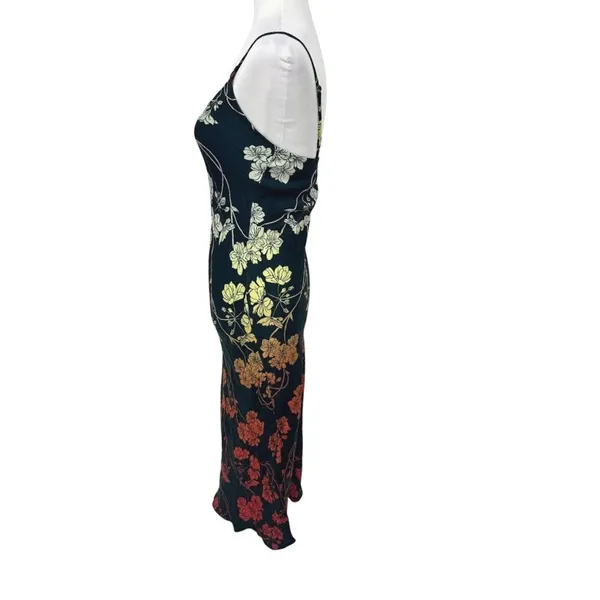 Anthropologie Conditions Apply Floral Maxi Slip‎ Dress XS Tropical Ombre Resort - Image 3