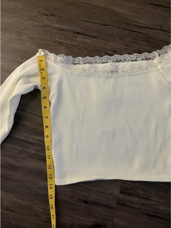 Urban Outfitters NWT Out from Under White Ribbed long Sleeve Crop Top - Image 6