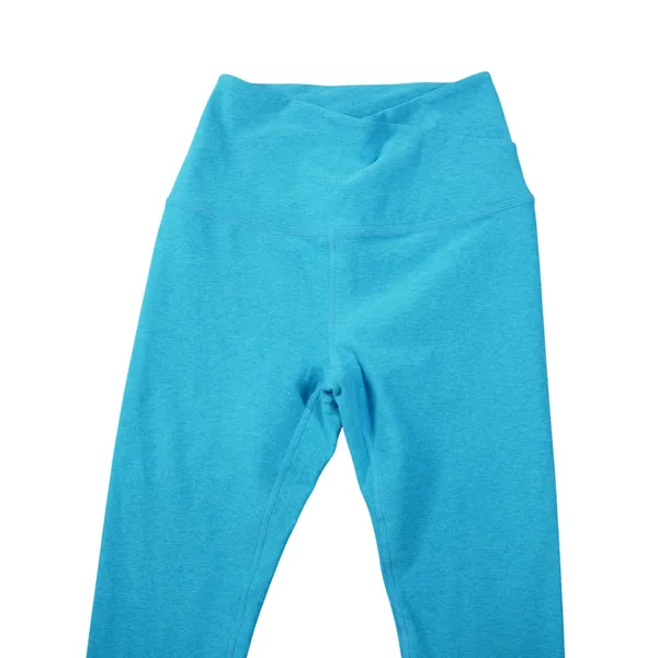 Beyond Yoga Size XS Teal Blue Spacedye Crossover High Waisted Leggings Turquoise - Image 2