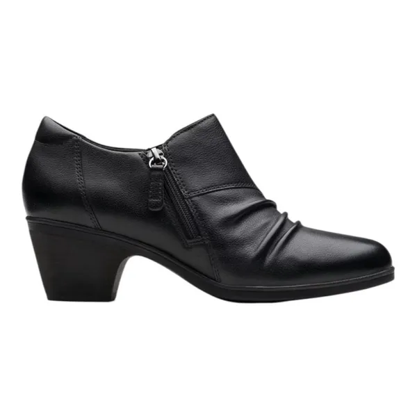 Clarks Collection Emily 2 Braley Black Leather Ankle Booties Boots Size 7.5 - Image 2