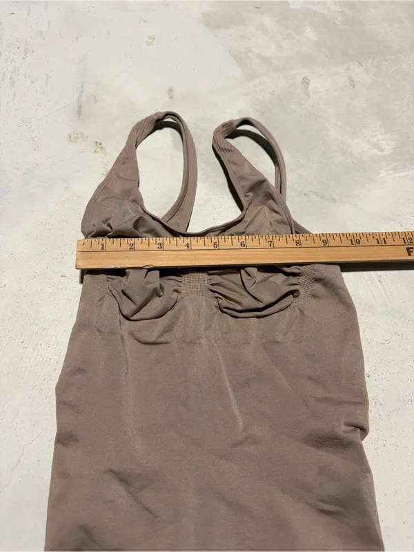 Yitty Ruched tank top bodysuit in Taupe XL/XXL - Image 4