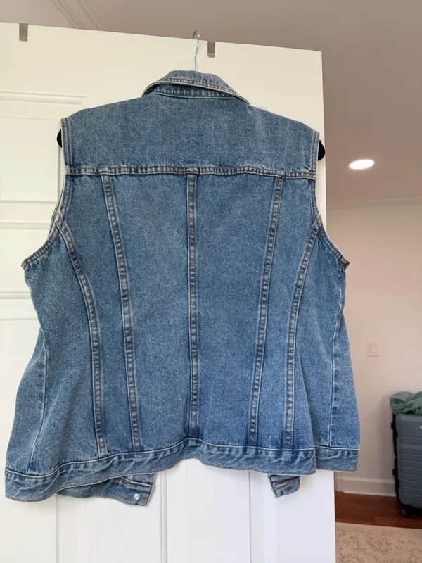 Vintage denim Vest Blue Size XL - Image 3