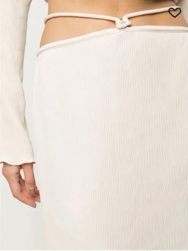 NEW Jonathan Simkhai Women’s Mia Plisse Skirt Sandstone - Image 5