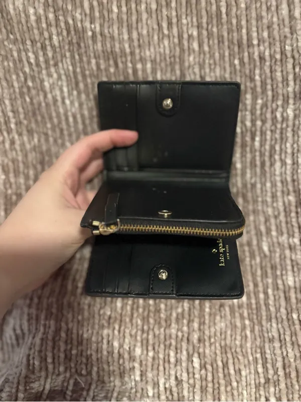 kate spade Black Wallet with Cream Trim - Image 3