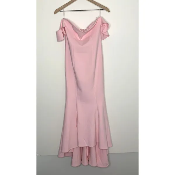 Revolve Likely Sunset Off-the-shoulder Petal Pink Dress Gown Maxi Womens New 6 - Image 3