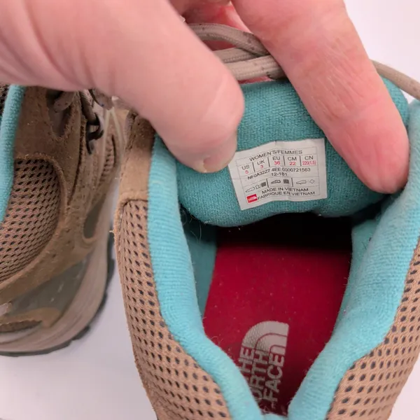 North Face‎ Storm III Mid Waterproof Hiking Boots Brown Teal Womens 5 NF0A32Z7 - Image 8