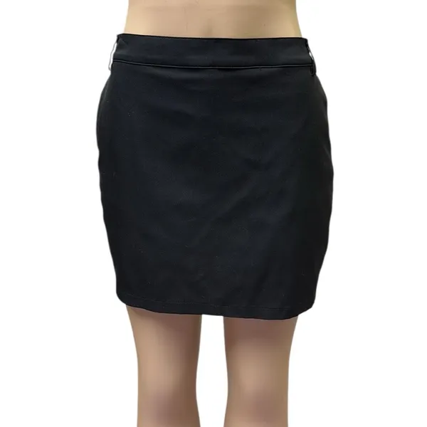 Aur Golf Black Skirt Shorts 4 Pocket Skort Zip Side Above the Knee Womens 10 - Image 3