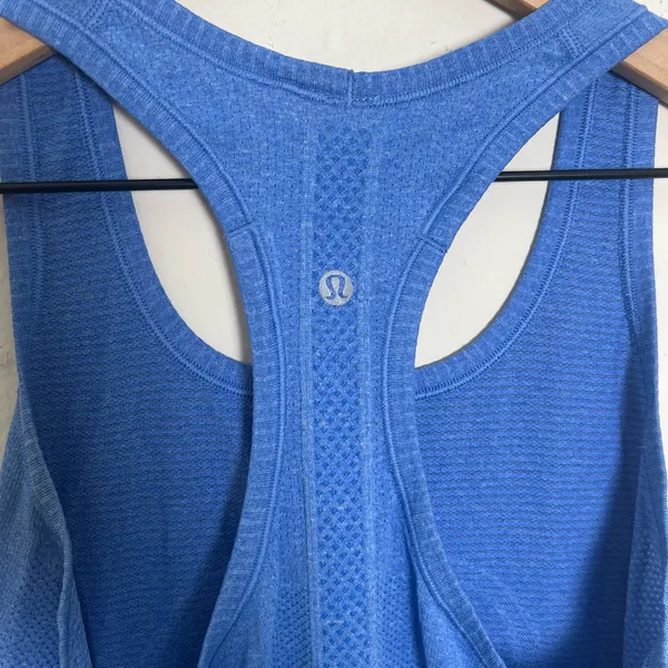 LULULEMON- Swiftly Tech Racerback Heathered Pipe Dream Blue Size 6 - Image 5