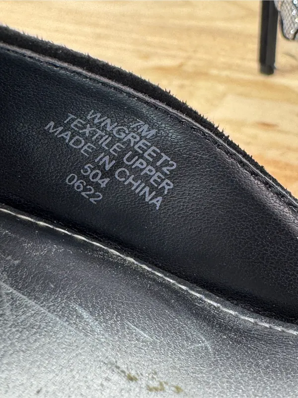 Nine West Greet Rhinestone Strap‎ Pointed Toe Mule Pumps Black Silver 7 - Image 10