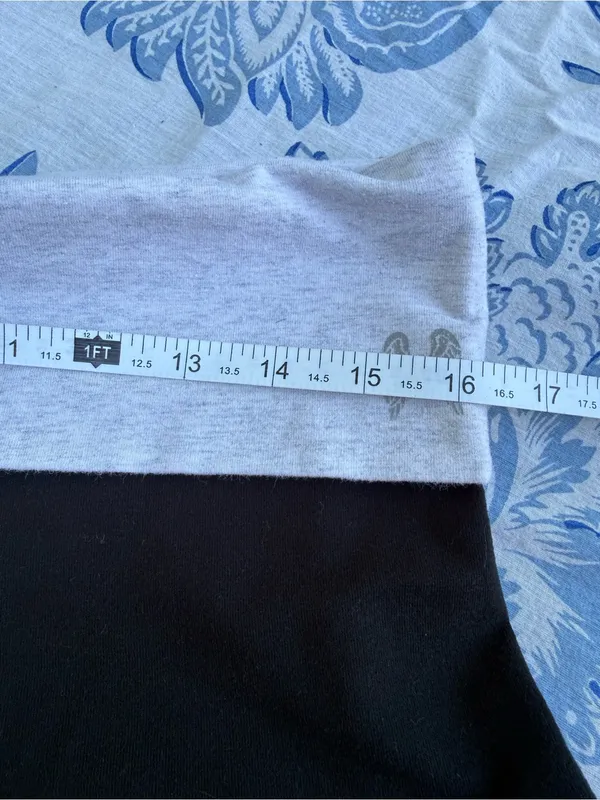 Vintage Victoria's Secret Foldover Yoga Leggings L Black/Gray High Rise Logo - Image 7