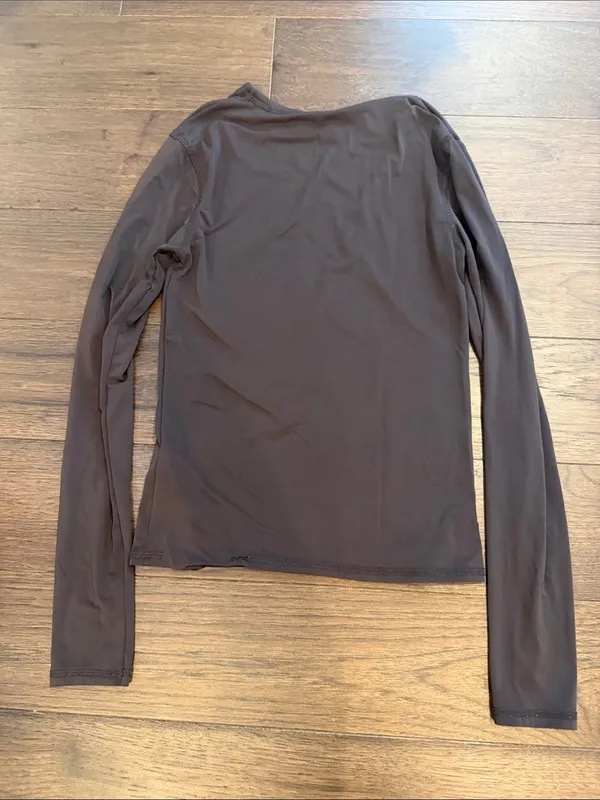 Zara Long Sleeve Crewneck Top in Brown Size Medium - C27-099 - Image 7