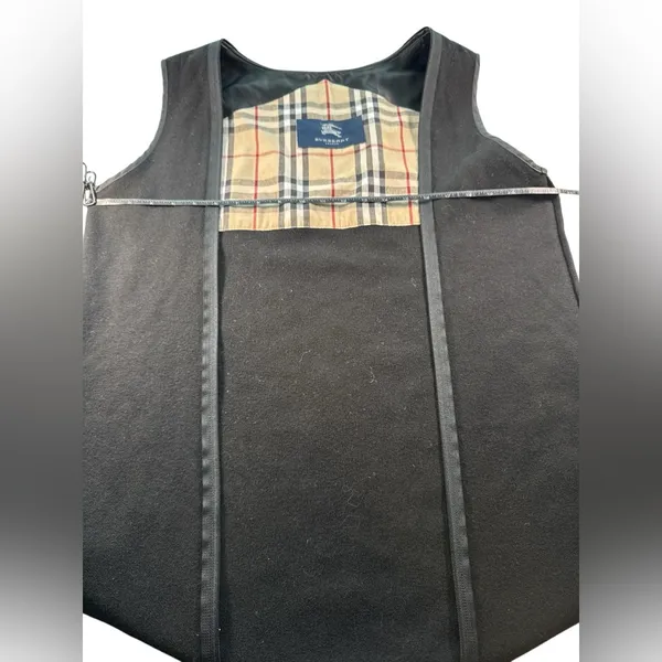 Burberry Nova Check Wool Zip In Coat LINER ONLY Vest Women’s Large Estimate EUC - Image 12
