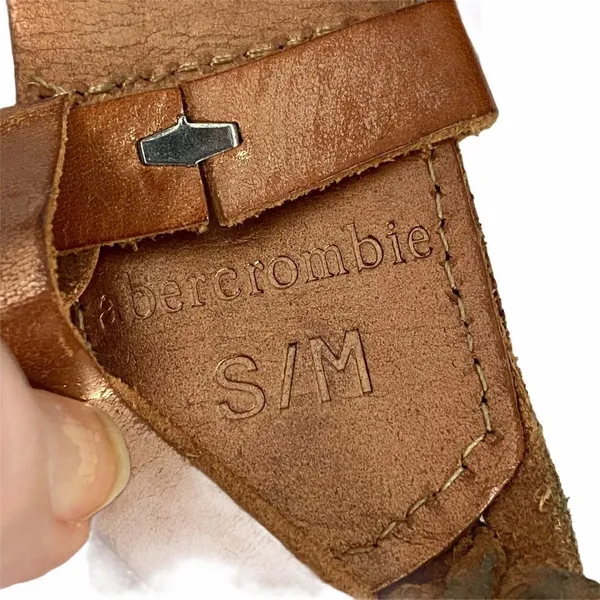 Abercrombie rust sheen color braided leather belt - Image 4