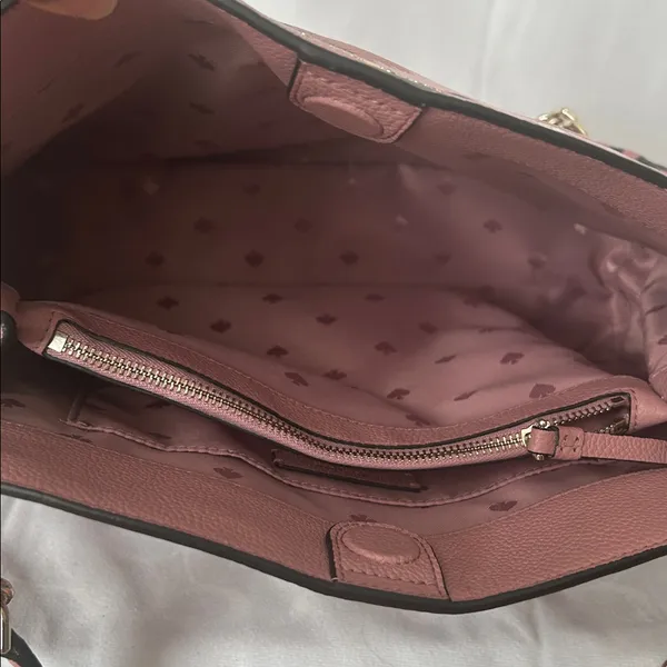 Kate Spade NY Briar Lane Gala Pink/Cream Floral Leather Shoulder Bag Purse 🌸🌸 - Image 8