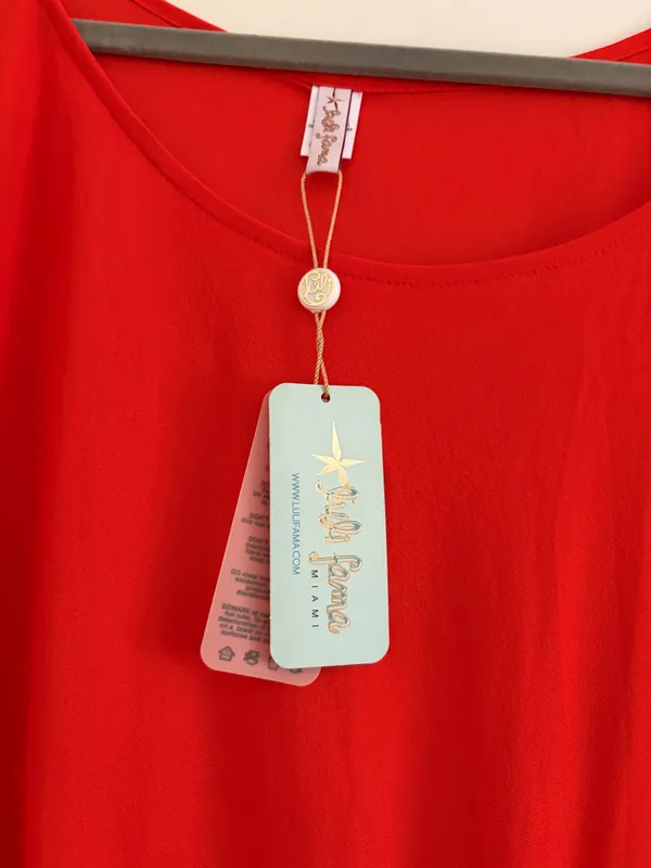 Luli Fama Bright Red Beach Dress/Coverup - Image 2