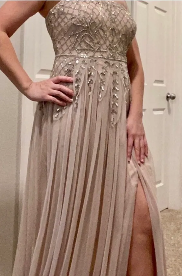 Adrianna Papell Formal Gown Beaded - Image 3