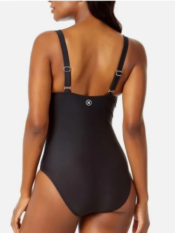 hurley modest one piece ladies swimsuit UPF 50+ Sun Protection.size medium - Image 2