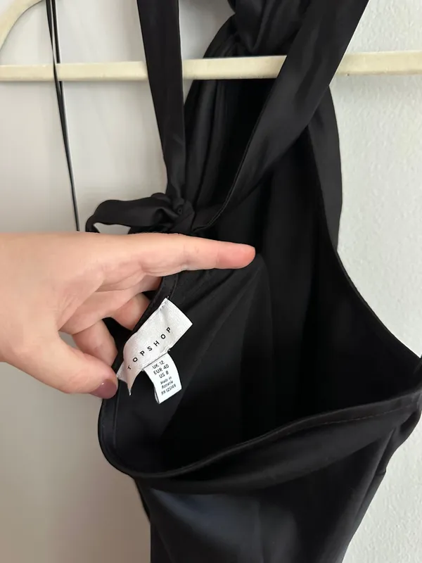 Topshop Black Halter Mini Dress - Image 8