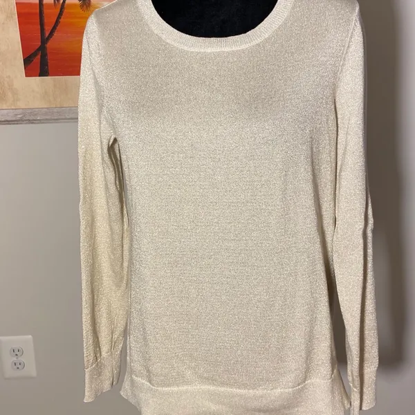 Ann Taylor Loft, Gold Sweater EUC - Image 2