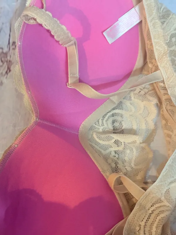 Victoria's Secret Beige Lace Push-Up Bralette - Image 7