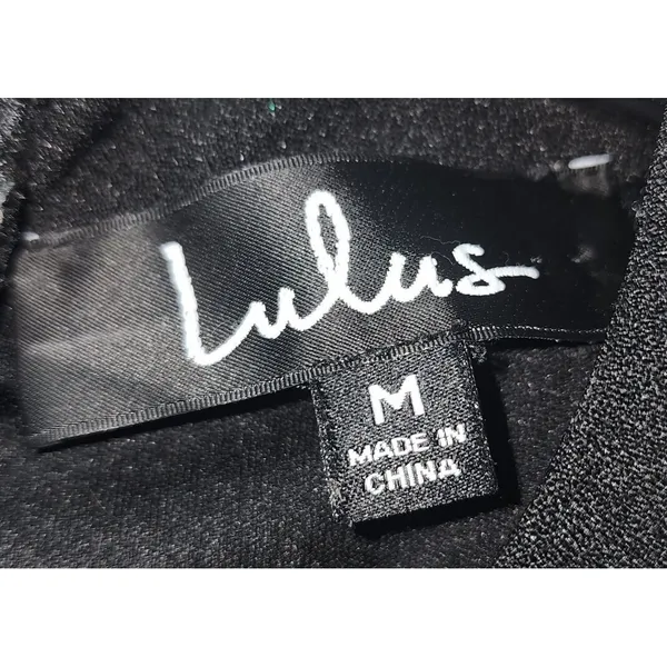 Lulus Black Halter‎ Neck Fit & Flare Party Dress Sleeveless Size S - Image 4