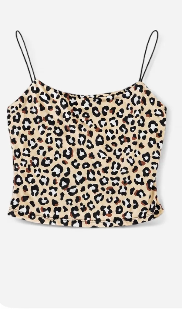 🐆 GAZE Leopard Print Cami Crop Top - Size Medium ✨ - Image 5