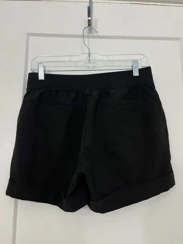 Athleta Size Small Black Drawstring Athletic Shorts Pockets - Image 2